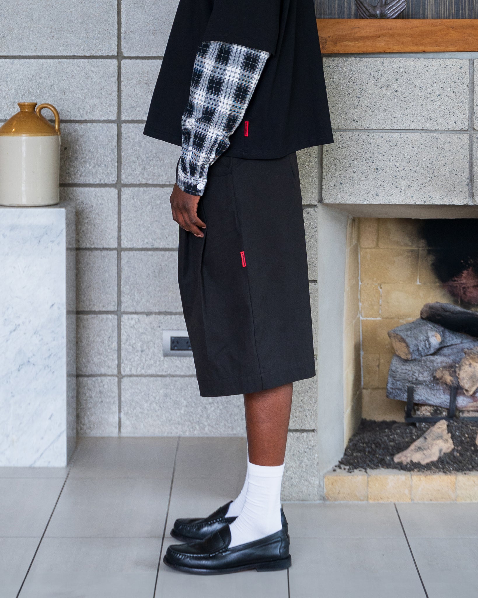 SHIBUYA Pleated Short (Black)