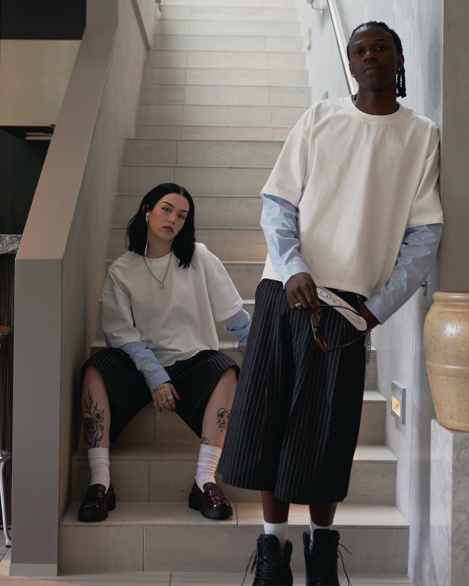 OXFORD Layered T-shirt (White)