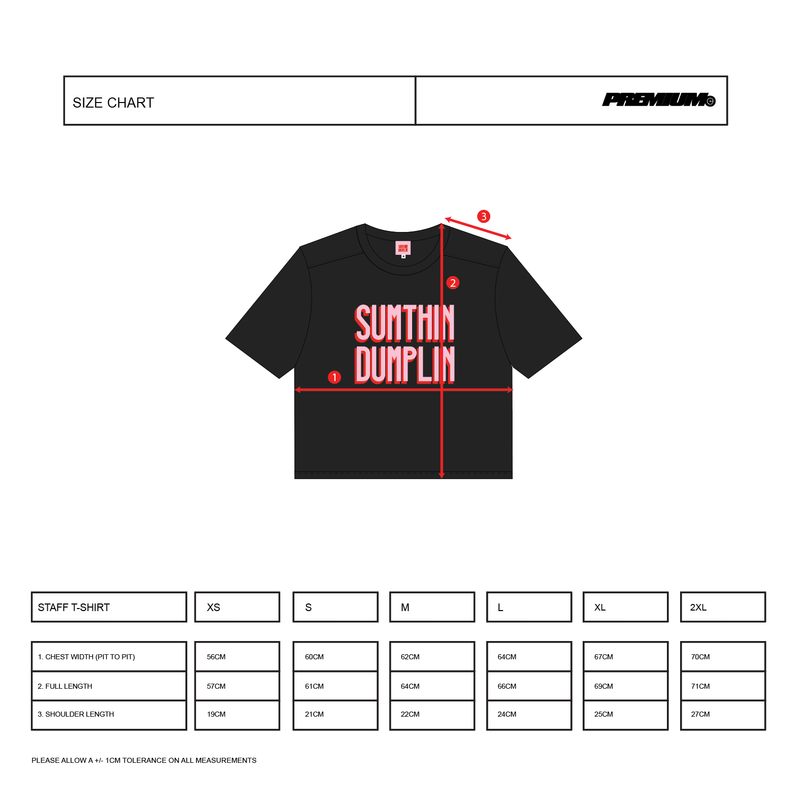 Sumthin' Dumplin x Premium "Staff" T-Shirt