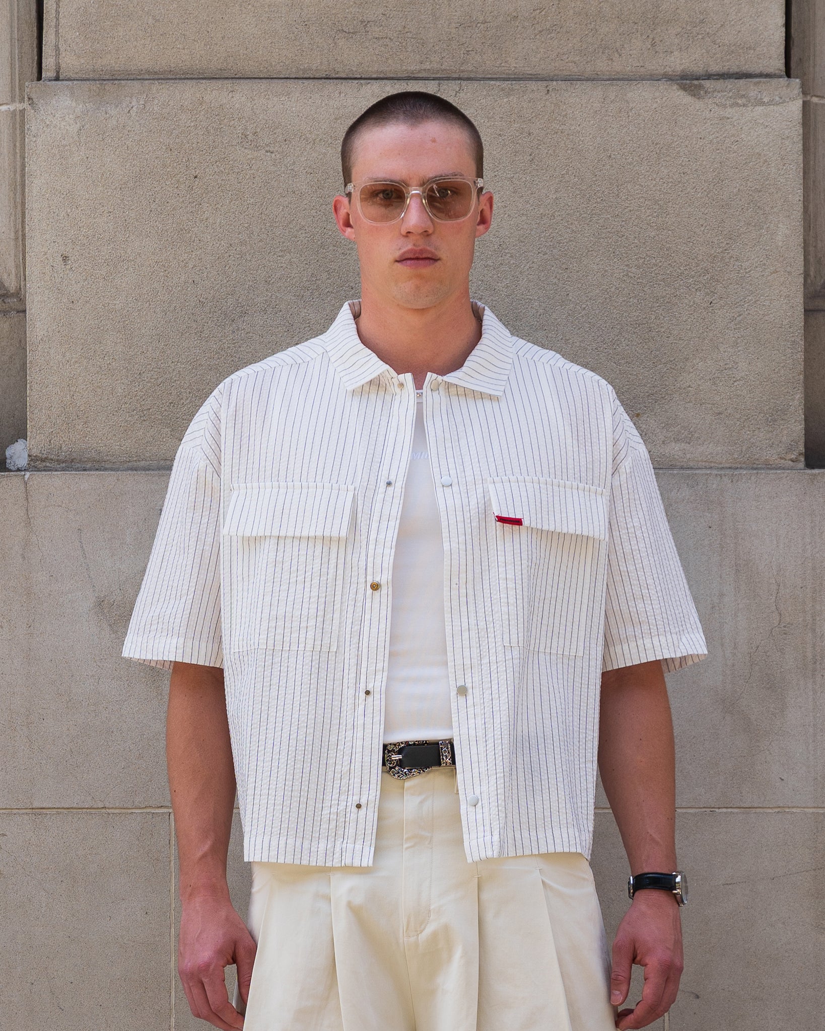 VISION Button-Up Shirt (White)
